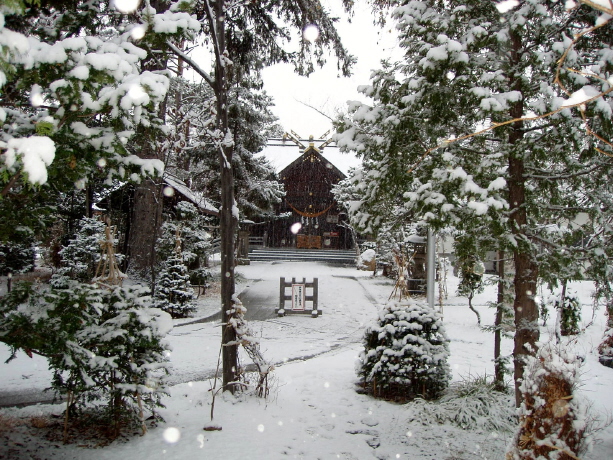 西野神社の雪景色